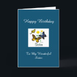 Grattis på födelsedagen-sister - BTFL-kort Kort<br><div class="desc">Christian Birthday Card för syster! Innehåller Bibelns versaler och text inuti.</div>