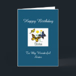 grattis på födelsedagen-sister - BTFL-kort Kort<br><div class="desc">Christian Birthday Card for Sister!   Innehåller Bible verse and text inuti.</div>