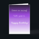 Grattis på födelsedagen Sister Fantastisk Humor Fu Kort<br><div class="desc">Den här designen har skapats genom digital grafik. Det kan vara personlig i området att tillhandahålla eller anpassa genom att klicka för att anpassa ytterligare alternativ och ändra namn, initialer eller ord. Du kan också ändra texten färg och stil eller ta bort texten för en bilddesign. Kontakta mig på colorflowcreations@gmail.com...</div>