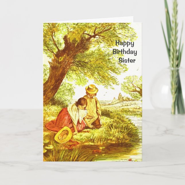 Grattis på födelsedagen Sister Kort (Framsida)