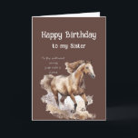 Grattis på födelsedagen Sister Ride Horses Quote Kort<br><div class="desc">Sak Du Kärlek Grattis på födelsedagen Syster för dem som  kärlek</div>
