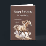Grattis på födelsedagen Sister Ride Horses Quote Kort<br><div class="desc">Sak Du Kärlek Grattis på födelsedagen Syster för dem som  kärlek</div>