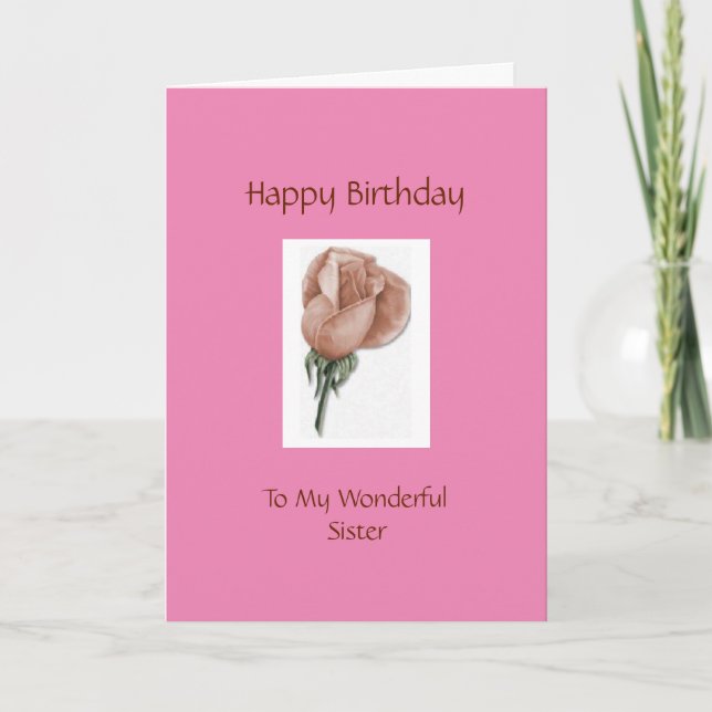 Grattis på födelsedagen-sister - Ro-kort Kort (Framsida)