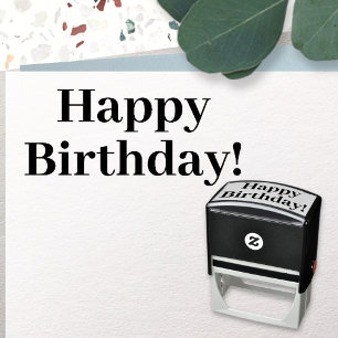 Grattis på födelsedagen! självfärgande stämpel
