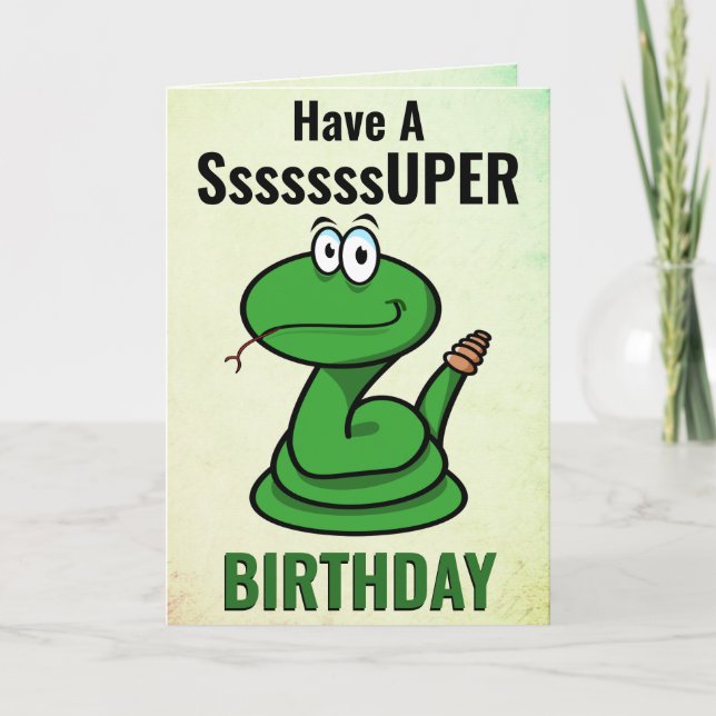 Grattis på födelsedagen Skallerorm  Kort (Framsida)