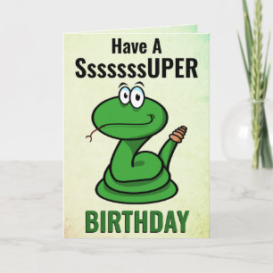 Grattis på födelsedagen Skallerorm  Kort