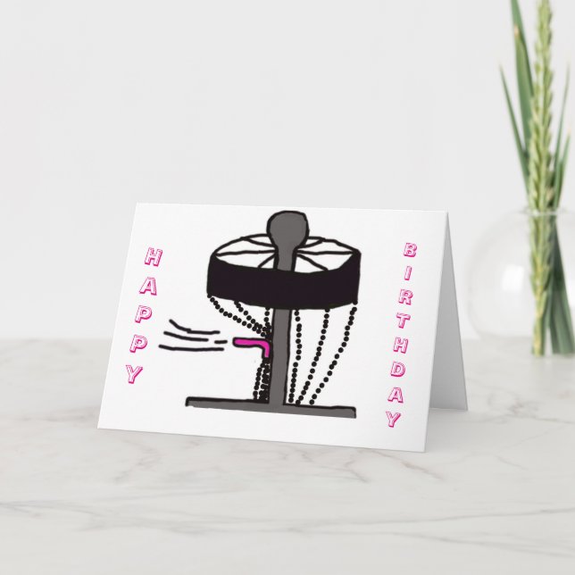 Grattis på födelsedagen-skivans Golfhälsningskort Kort (Framsida)