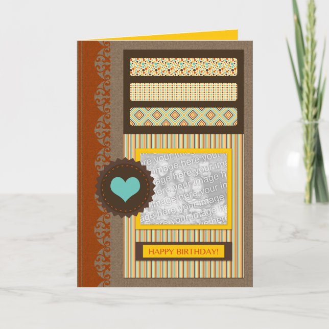 grattis på födelsedagen (skrapbok) kort (Framsida)