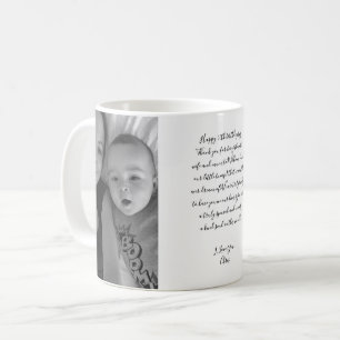 Grattis på födelsedagen-skript Foto Baby Morsa Bir Kaffemugg