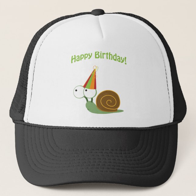 Grattis på födelsedagen! Snigel Truckerkeps (Framsida)