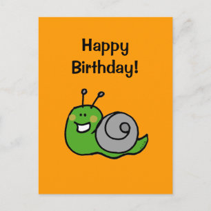 Grattis på födelsedagen! snigel vykort