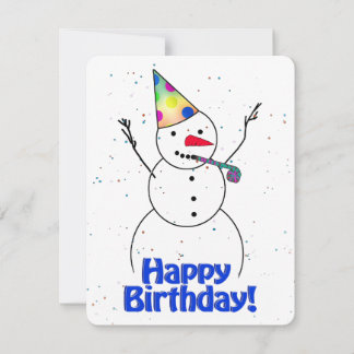 Grattis på födelsedagen Snömannen Inbjudningar