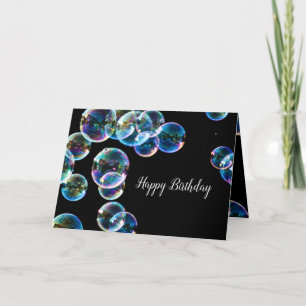 Grattis på födelsedagen Soap Bubble-Anpassningsbar Kort