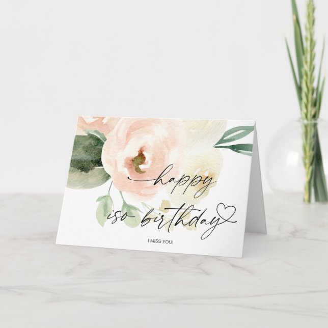 Grattis på födelsedagen Socialt distant Coronaviru Kort (Framsida)