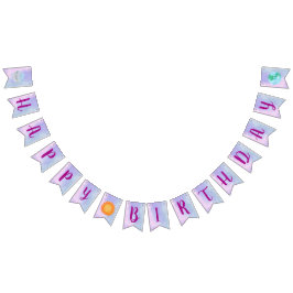 Grattis på födelsedagen Sol och planetskonstruktio Vimplar