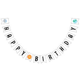 Grattis på födelsedagen Sol och planetskonstruktio Vimplar