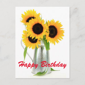 Grattis på födelsedagen Solblommor Bouquet vykort