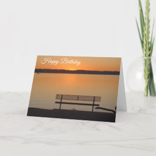 Grattis på födelsedagen Solnedgång över födelsedag Kort