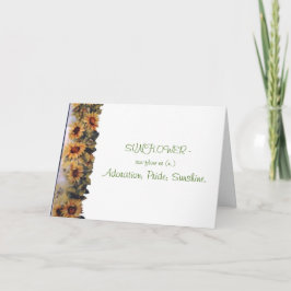 Grattis på födelsedagen/solros kort