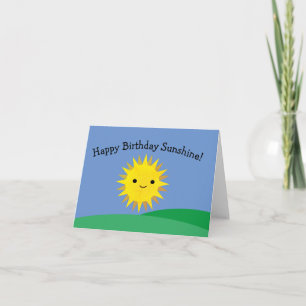 Grattis på födelsedagen Solsken Söt Leende Sol Kort