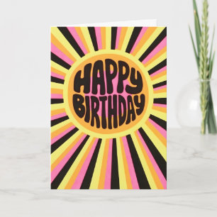 Grattis på födelsedagen Solstråle Letterpress-kort Kort