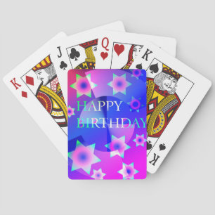 Grattis på födelsedagen som leker kort casinokort
