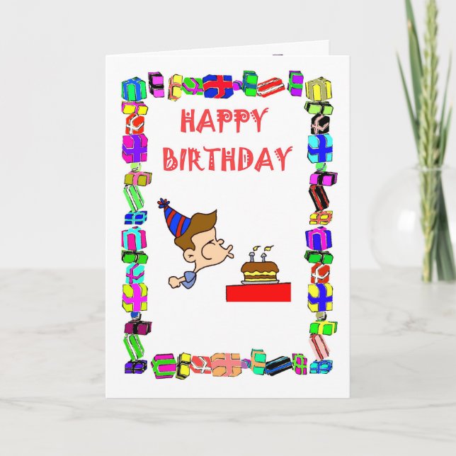 Grattis på födelsedagen_som ut blåser kort (Framsida)