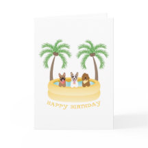 Grattis på födelsedagen Sommar Hundar Swimming Bas