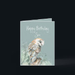 Grattis på födelsedagen Son Barn Uggla Helgkort<br><div class="desc">Om din son kärlek uggla,  din natur eller ditt liv kommer han att kärlek detta födelsedagskort</div>