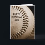 grattis på födelsedagen Son Baseball Greeting Card Kort<br><div class="desc">Stängning av en gammal baseboll tonad till sepia med ord,  Grattis på födelsedagen Son - perfekt för vilken basebollälskande son som helst,  det är helt anpassade för dig att anpassa dig som du vill!</div>