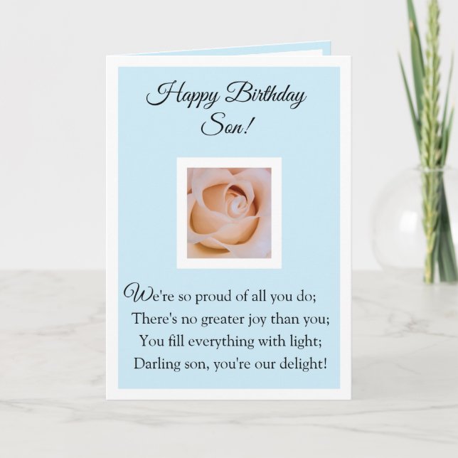 Grattis på födelsedagen son Card Kort (Framsida)