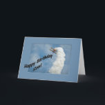 grattis på födelsedagen Son-flygplan som flyger up Kort<br><div class="desc">grattis på födelsedagen Son-flygplan som flyger uppifrån och ned-hälsningskort</div>