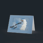 grattis på födelsedagen Son-flygplan som flyger up Kort<br><div class="desc">grattis på födelsedagen Son-flygplan som flyger uppifrån och ned-hälsningskort</div>