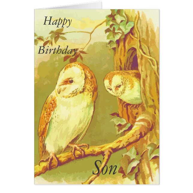 Grattis på födelsedagen Son Hälsningskort (Framsidan)