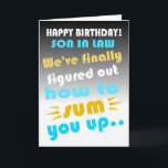 Grattis på födelsedagen son i juridik kort<br><div class="desc">födelsedagsmat,  jaktkort,  hälsningskort för son i juridik,  hälsningskort från mor/juridik till son/juridik,  födelsedagsdag önskemål för son i juridik,  lustig son i juridik,  son i juridik önskemål</div>