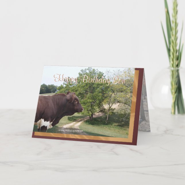 Grattis på födelsedagen Son-skräddarsy Kort (Framsida)