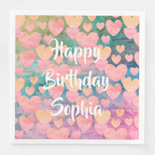 Grattis på födelsedagen #Sophia party napkins av D Pappersservett