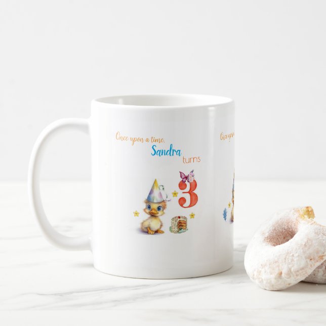 Grattis på födelsedagen Söt Chick Tårta Mugg (Med munk)