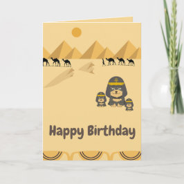 grattis på födelsedagen söt egyptisk hund, långfär kort