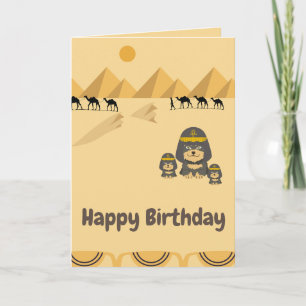 grattis på födelsedagen söt egyptisk hund, långfär kort