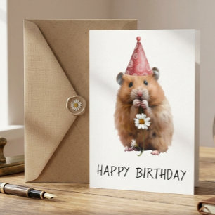 Grattis på födelsedagen söt hamster kort