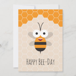 Grattis på födelsedagen Söt Honey Bee Bikakort