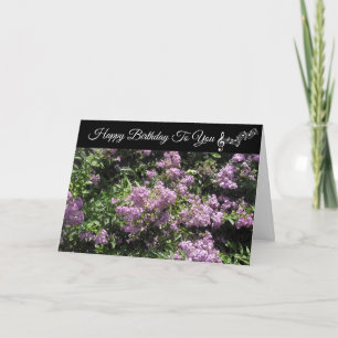 grattis på födelsedagen Söt Lila blommor Kort