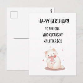 Grattis på födelsedagen Söt & Rolig Katt Postkort Vykort