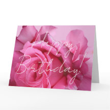 Grattis på födelsedagen söt rosa ros elegant snygg