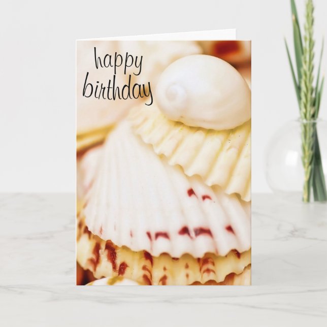 Grattis på födelsedagen Söt Seashells Kort (Framsida)