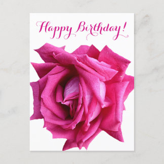 Grattis på födelsedagen söt shock rosa ro färg blo vykort