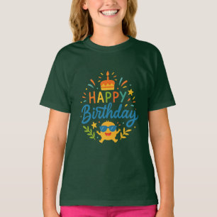Grattis på födelsedagen Söt Solsken Flickor Grundl T Shirt
