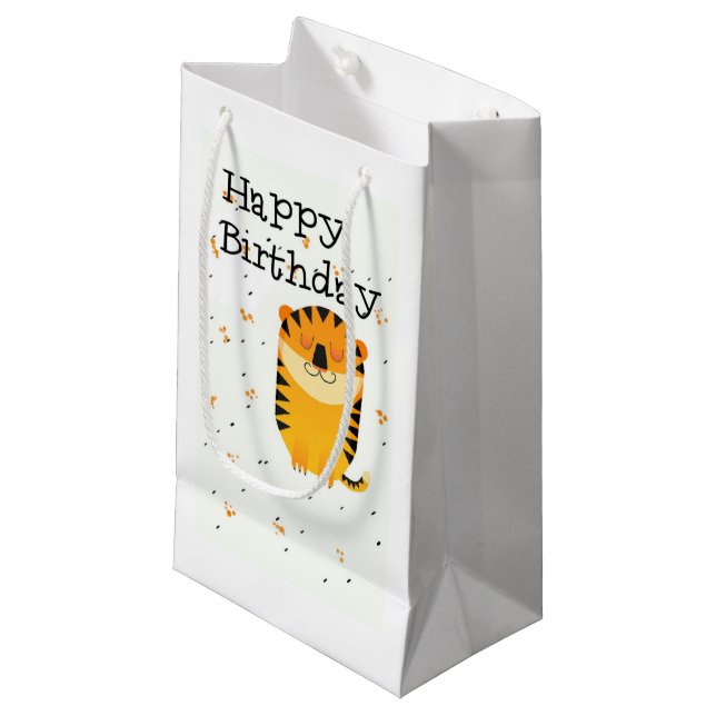 Grattis på födelsedagen söt tiger (Framsidan Vinklad)