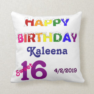 Grattis på födelsedagen söta 16 kudde